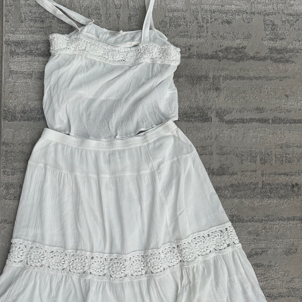 LUCKY BRAND White Tank and Skirt Set - L